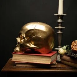 John Doe Replica Skull Ornament - Gold -The Blackened Teeth Sales Gold Skull Ornament New The blackened teeth gothic home 1