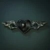 Heart Bat Wall Plaque - Bronze Effect
