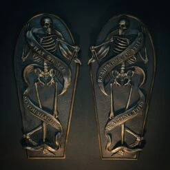 Remember Death's Awaiting Thee - Wall Plaque -The Blackened Teeth Sales Skeleton Plaques due the blackened teeth gothic home decor 1