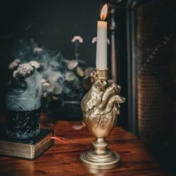 Anatomical Heart Candlestick Holder 9 Anatomical Heart Candlestick Holder -The Blackened Teeth Sales anatomical gold heart candlestick holder the black