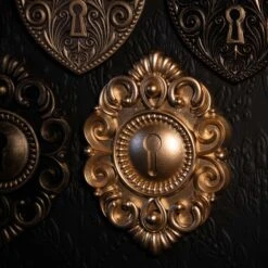 Baroque Lock Wall Plaque -The Blackened Teeth Sales baroque lock wall plaque gold the blackened teeth 1