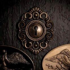 Baroque Lock Wall Plaque -The Blackened Teeth Sales black baroque locket the blackened teeth gothic home decor