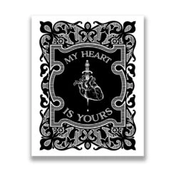 My Heart Is Yours Print - Black Edition -The Blackened Teeth Sales blacksquare