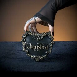 Cherished Heart [Limited Edition - Now Archived] -The Blackened Teeth Sales cherished heart valentines plaque the blackened teeth gothic home 2