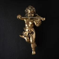 The Blackened Teeth Sales -The Blackened Teeth Sales cherub with violin wall hanging the blackened teeth gothic homeware 1 1