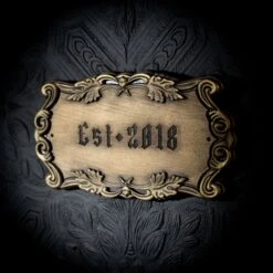 Custom Engraved Casket Plaque - Gold -The Blackened Teeth Sales custom casket plaque the blackened teeth gothic home decor 4