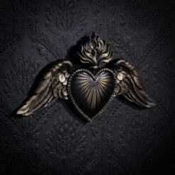 Fervour Winged Sacred Heart Plaque -The Blackened Teeth Sales fervor winged sacred heart plaque the blackened te 2