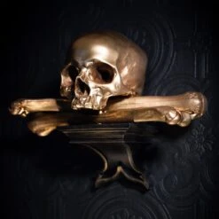 Ossuary Skull Corbel - Gold Edition -The Blackened Teeth Sales ossuary corbel skull the blackened teeth gothic ho 2