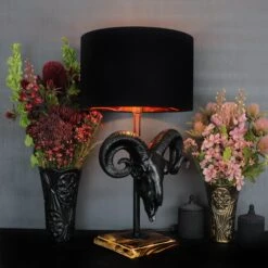 Ram Skull Lamp -The Blackened Teeth Sales ramlamp theblackenedteeth gothichomewareshop