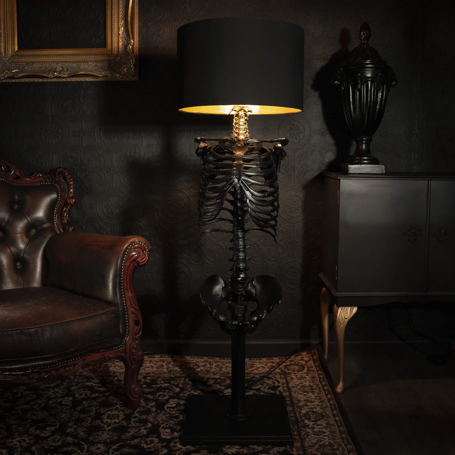 The Black Skeleton Floor Lamp By The Blackened Teeth 2 The Black Skeleton Floor Lamp By The Blackened Teeth - Image 2