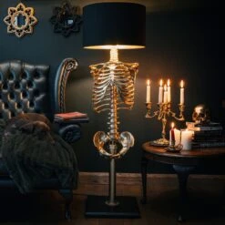 The Gold Skeleton Floor Lamp By The Blackened Teeth