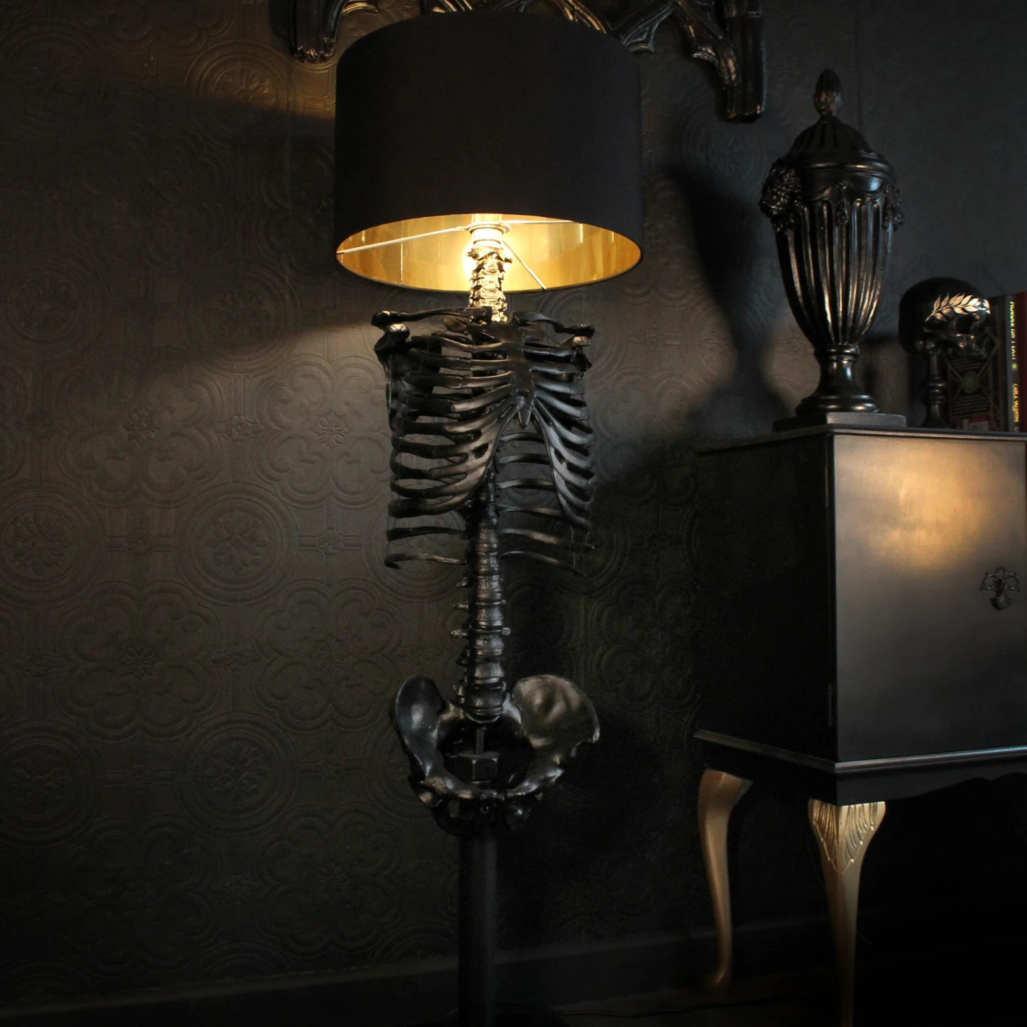 The Black Skeleton Floor Lamp By The Blackened Teeth 4 The Black Skeleton Floor Lamp By The Blackened Teeth - Image 4