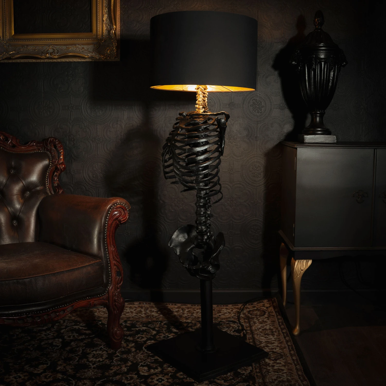 The Black Skeleton Floor Lamp By The Blackened Teeth 3 The Black Skeleton Floor Lamp By The Blackened Teeth - Image 3