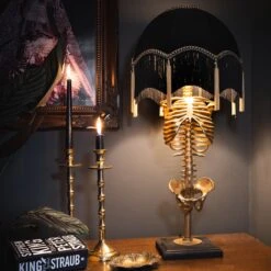 The Skeleton Lamp Gold Edition By The Blackened Teeth -The Blackened Teeth Sales skeleton lamp gold edition priscilla the blackened