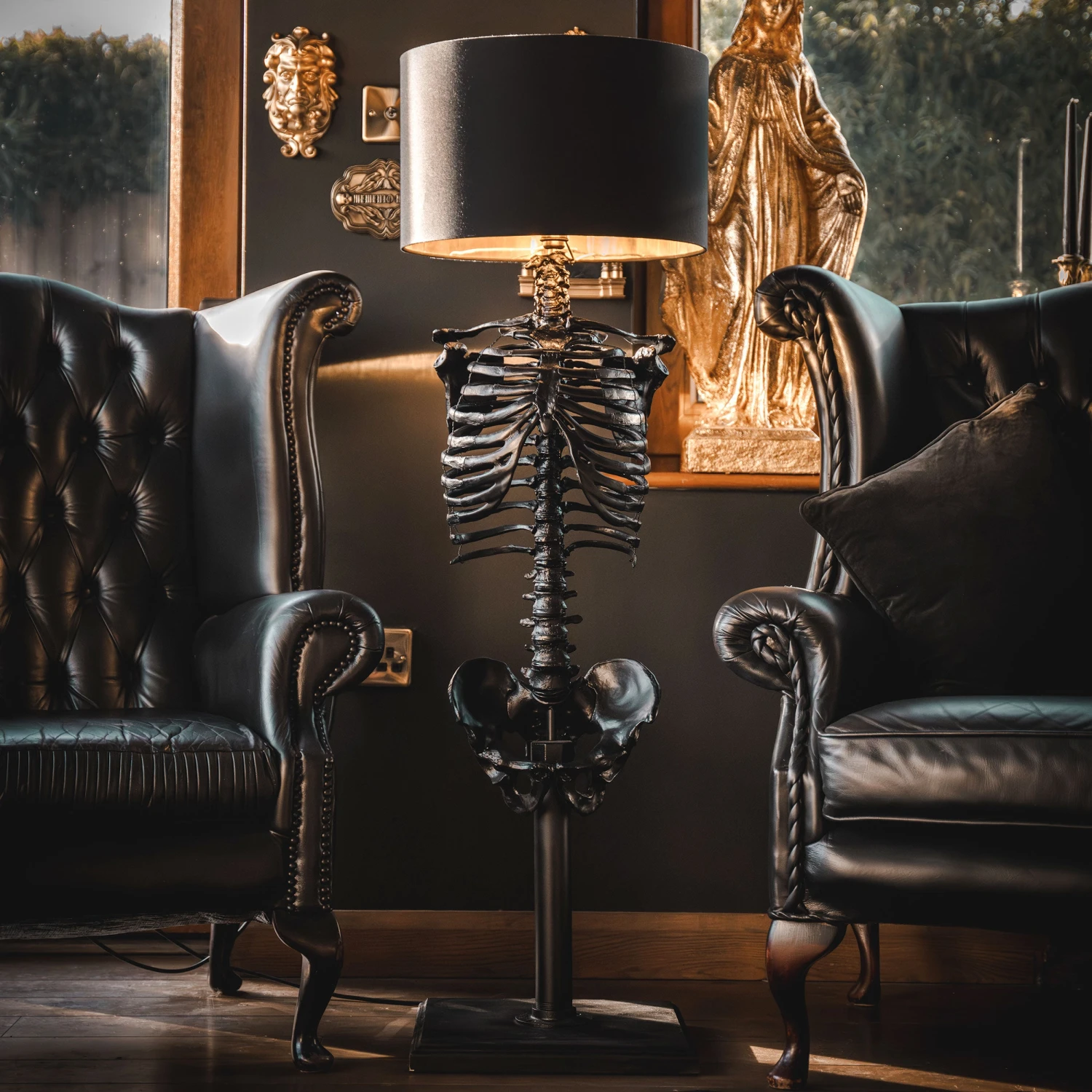 The Black Skeleton Floor Lamp By The Blackened Teeth 1 The Black Skeleton Floor Lamp By The Blackened Teeth