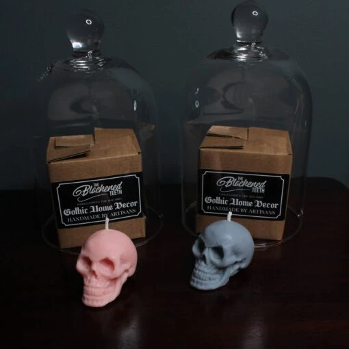 Small Skull Candles -The Blackened Teeth Sales skull candle gothic candle home decor the blackene