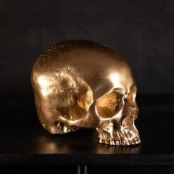 Skull Of Jane Doe Ornament - Gold -The Blackened Teeth Sales skull ornament gold the blackened teeth gothic home decor 4