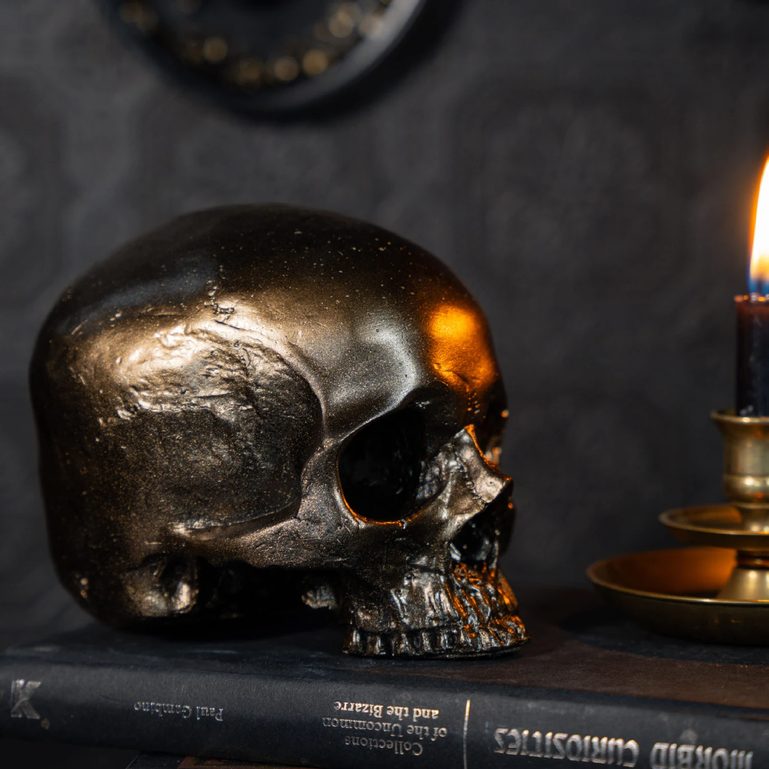 Skull Of Jane Doe Ornament - Blackened Gold 1 Skull Of Jane Doe Ornament - Blackened Gold