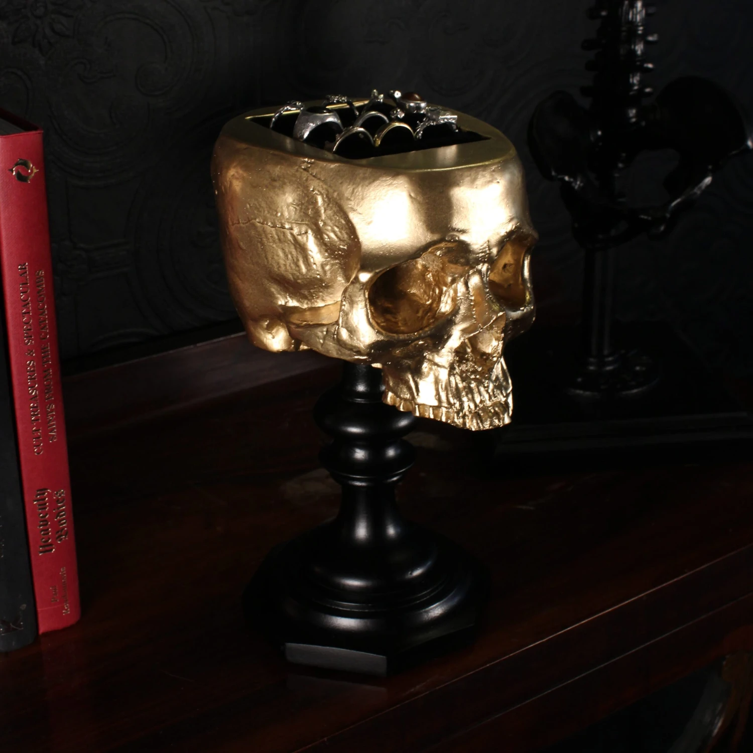 Skull Ring Holder - Gold Edition 2 Skull Ring Holder - Gold Edition - Image 2