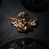 Small Golden Cherub - Wall Plaque