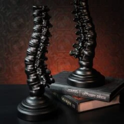 Spine Candlestick Holder -The Blackened Teeth Sales spine candle holder the blackened teeth gothic hom