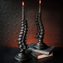 Spine Candlestick Holder -The Blackened Teeth Sales spine candle holder the blackened teeth gothic home 2