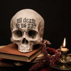 Till Death Do Us Part Skull Ornament