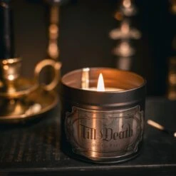 Till Death Tin Candle -The Blackened Teeth Sales till death tin scene
