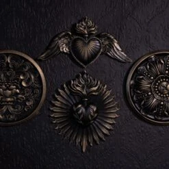 Fervour Winged Sacred Heart Plaque -The Blackened Teeth Sales verdour winged sacred heart plaque by the blackene