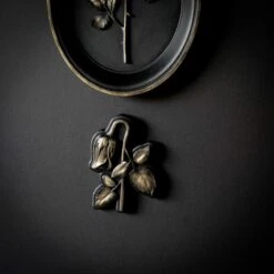 Wilted Rose Set Wall Plaques -The Blackened Teeth Sales wilted rose plaque the blackened teeth gothic homeware 2