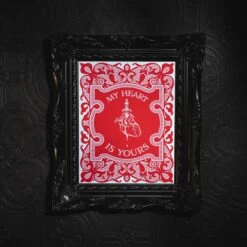 My Heart Is Yours Print - Red Edition -The Blackened Teeth Sales yoursgoldred